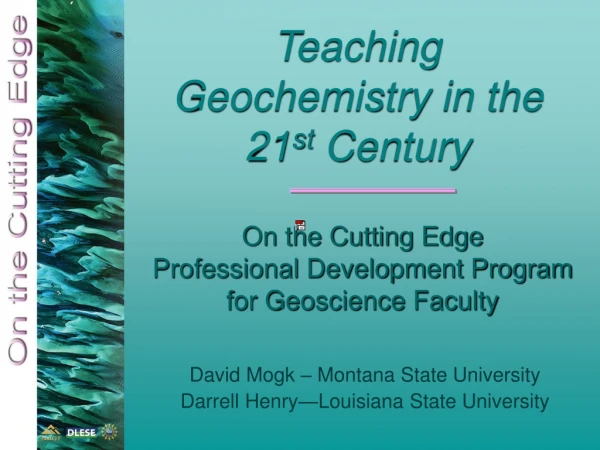 On the Cutting Edge Professional Development Program for Geoscience Faculty