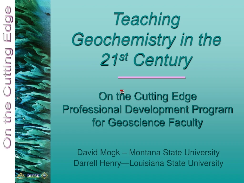 on the cutting edge professional development program for geoscience faculty