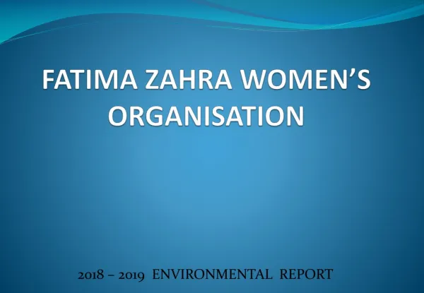 FATIMA ZAHRA WOMEN’S ORGANISATION