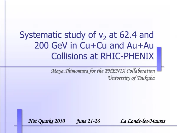 Systematic study of v 2  at 62.4 and 200 GeV in Cu+Cu and Au+Au Collisions at RHIC-PHENIX