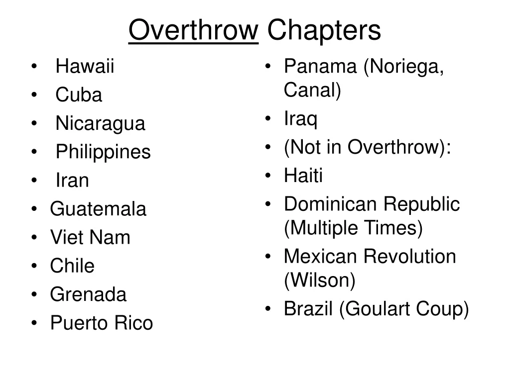 overthrow chapters