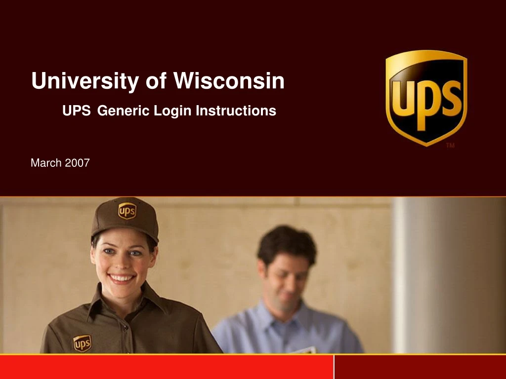 university of wisconsin ups generic login instructions