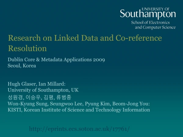 Research on Linked Data and Co-reference Resolution