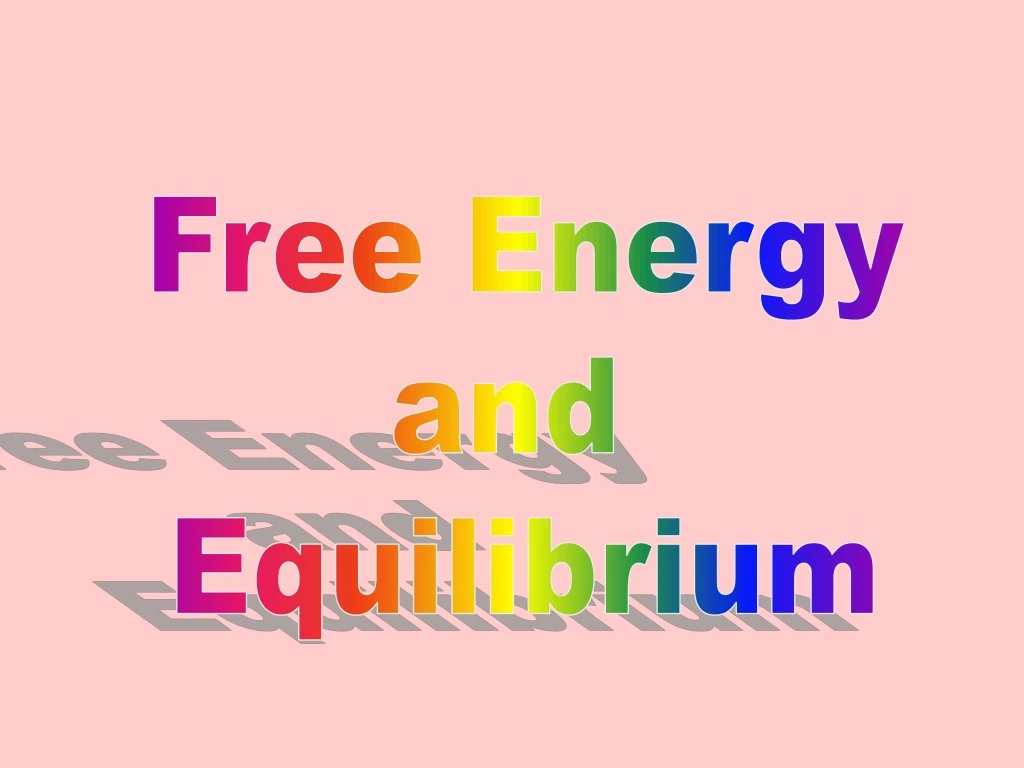 free energy and equilibrium