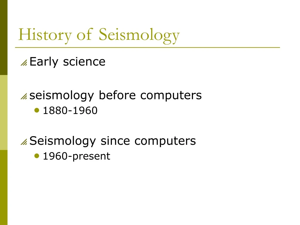 history of seismology