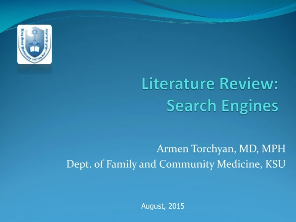 Literature Review:  Search Engines