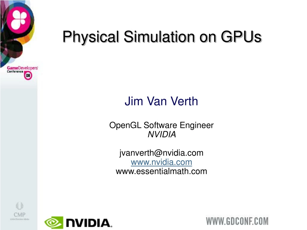 physical simulation on gpus