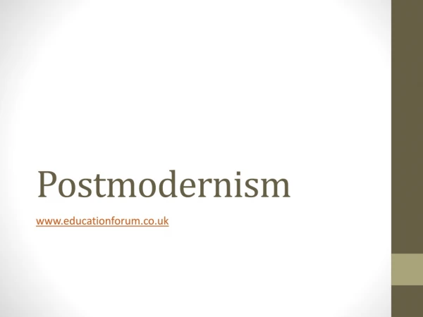 Postmodernism