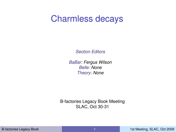 Charmless decays
