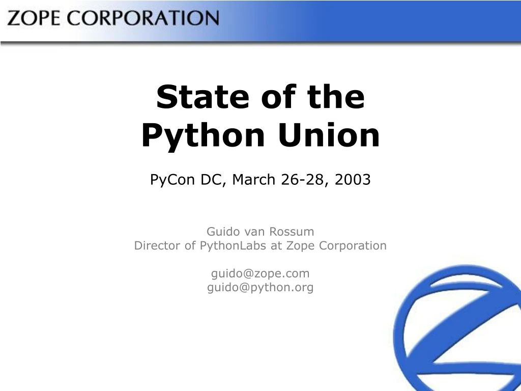 state of the python union pycon dc march
