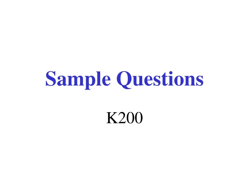 sample questions