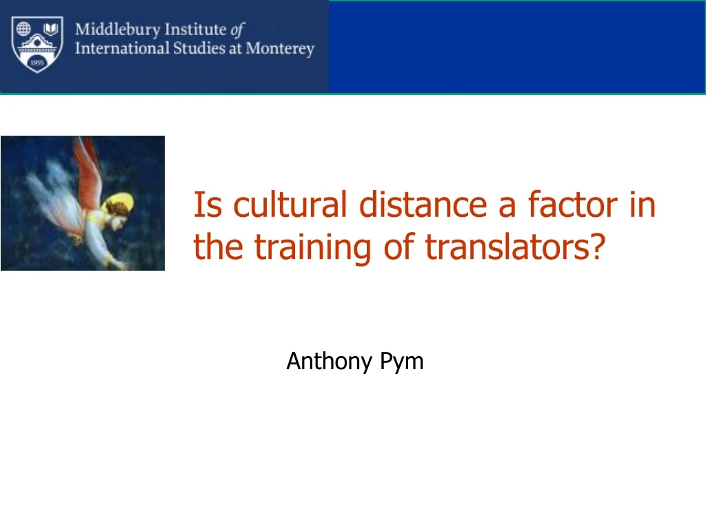 is cultural distance a factor in the training of translators