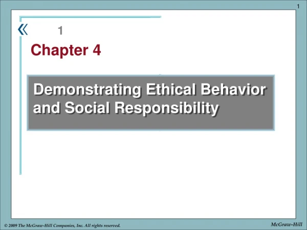 Demonstrating Ethical Behavior and Social Responsibility