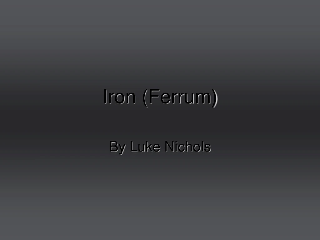 iron ferrum