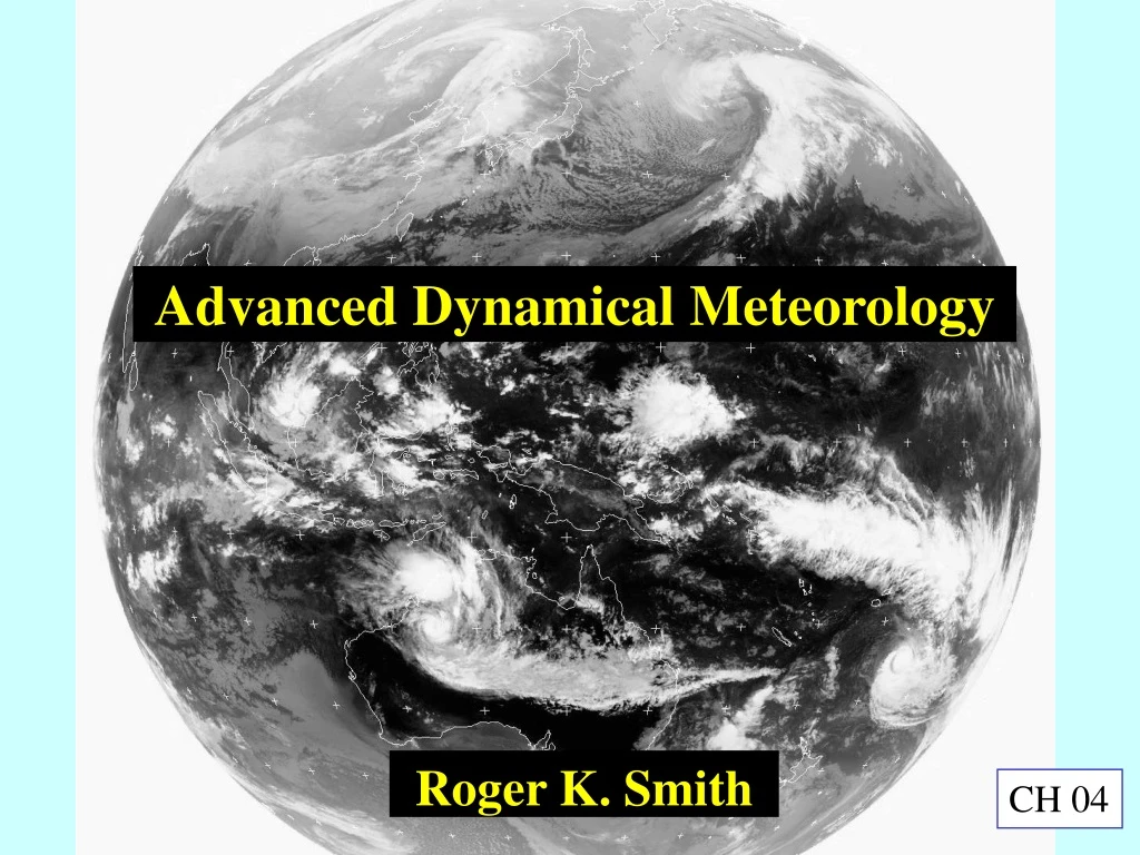 advanced dynamical meteorology