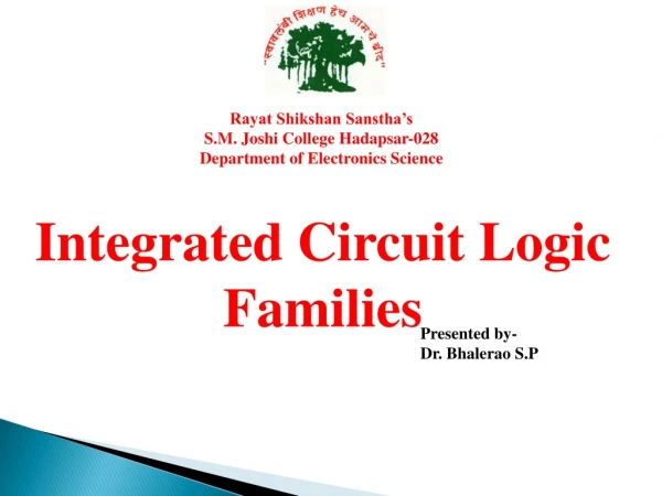 Integrated Circuit Logic Families