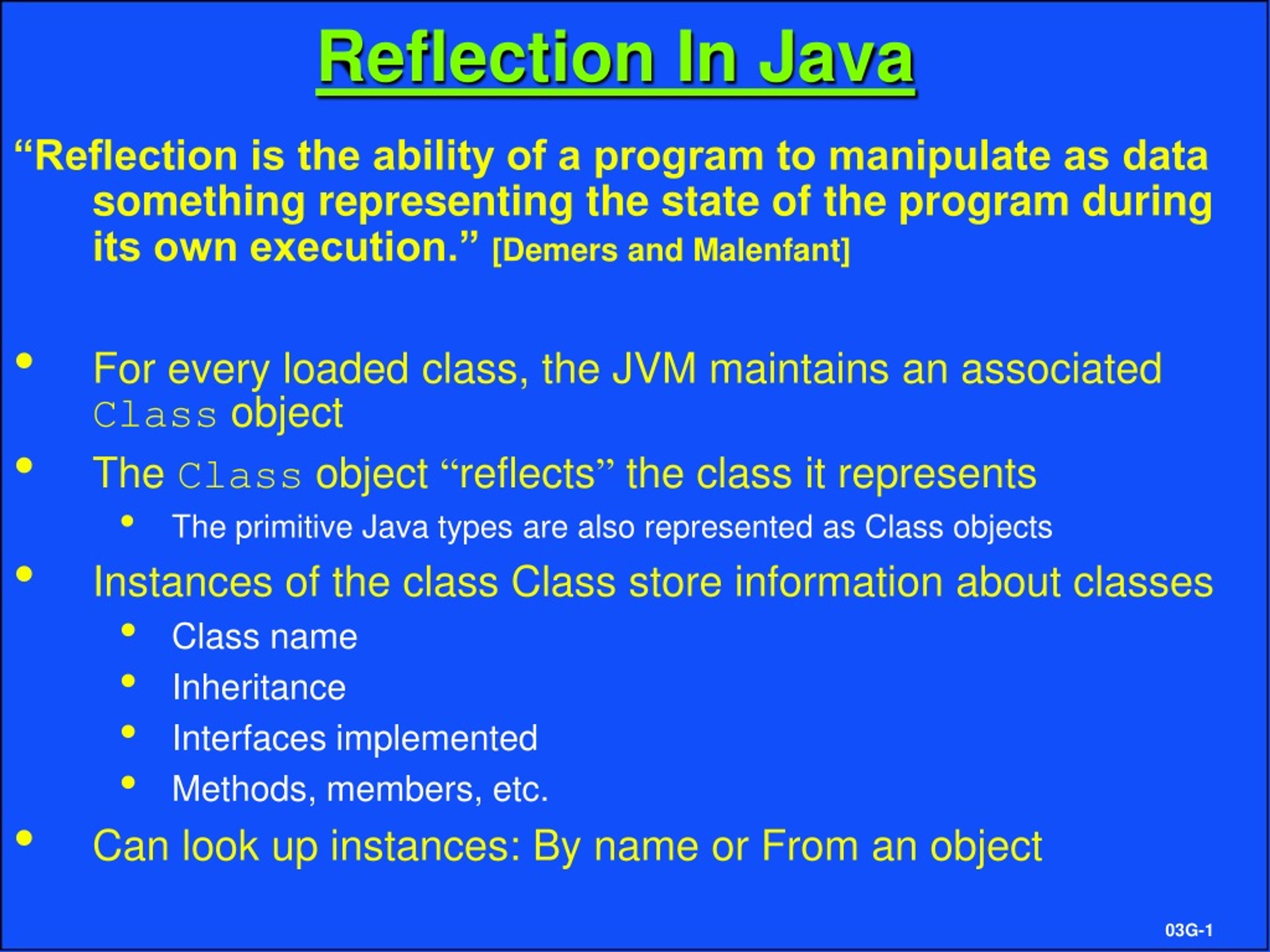PPT - Reflection In Java PowerPoint Presentation, free download - ID ...