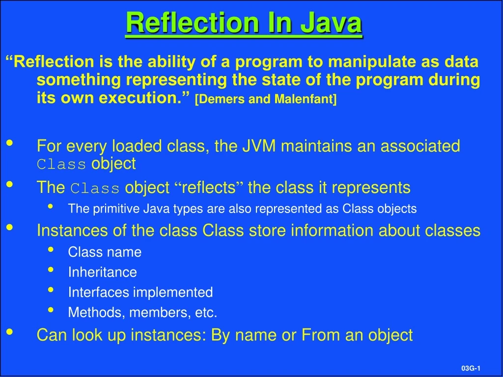 reflection in java