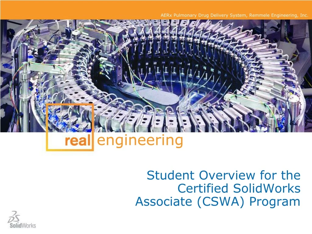 student overview for the certified solidworks associate cswa program