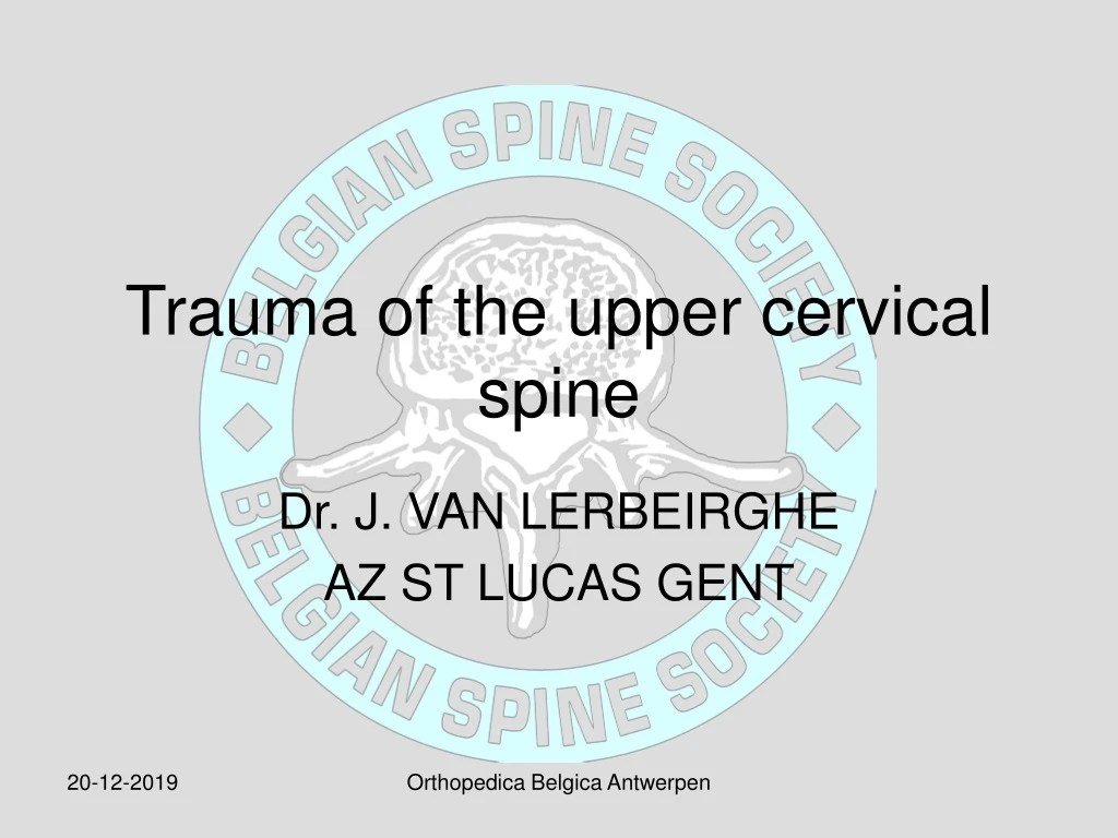 trauma of the upper cervical spine