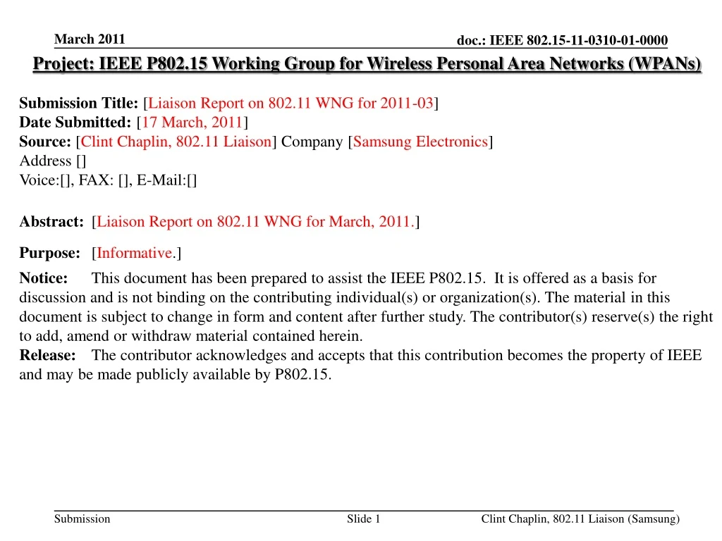 project ieee p802 15 working group for wireless