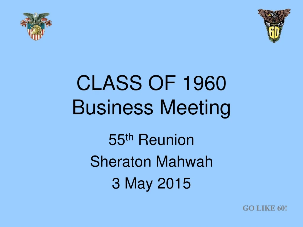 class of 1960 business meeting