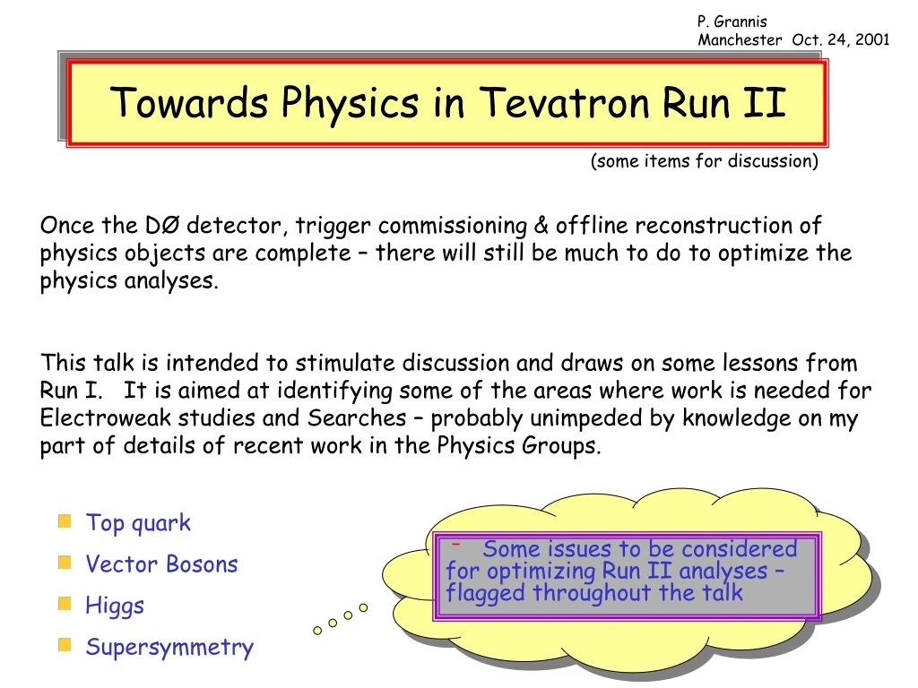 towards physics in tevatron run ii