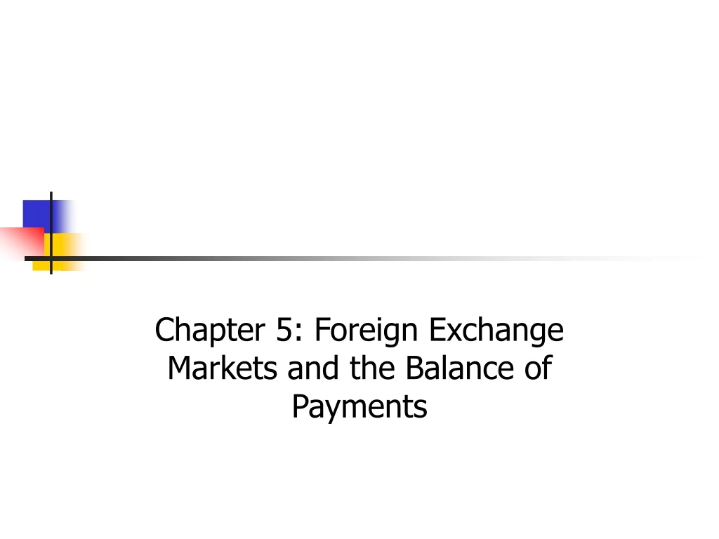 chapter 5 foreign exchange markets and the balance of payments