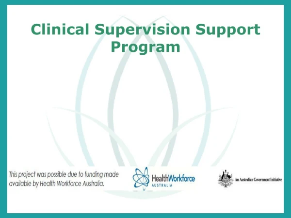 Clinical Supervision Support Program