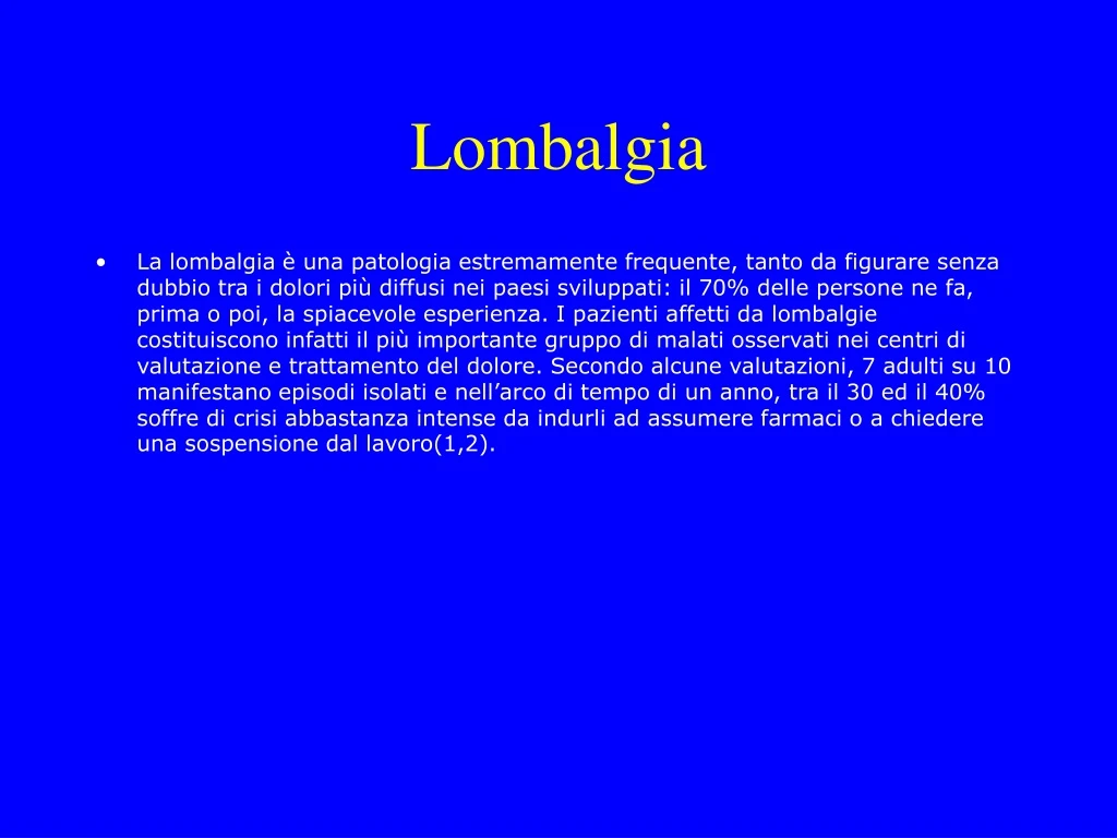 lombalgia