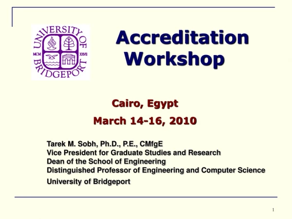 Accreditation 			Workshop