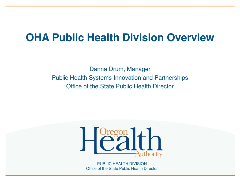 oha public health division overview