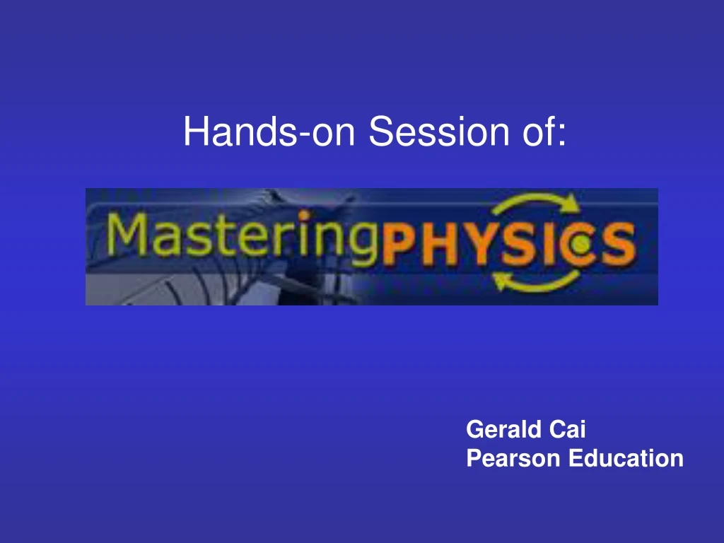hands on session of