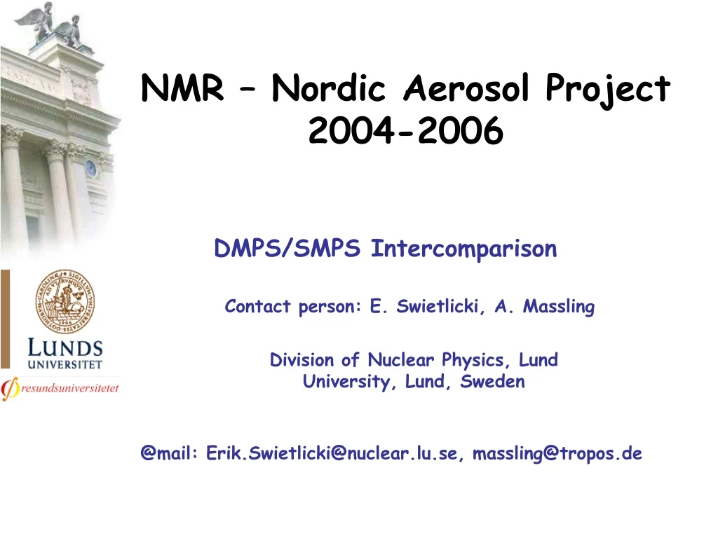 nmr nordic aerosol project 2004 2006