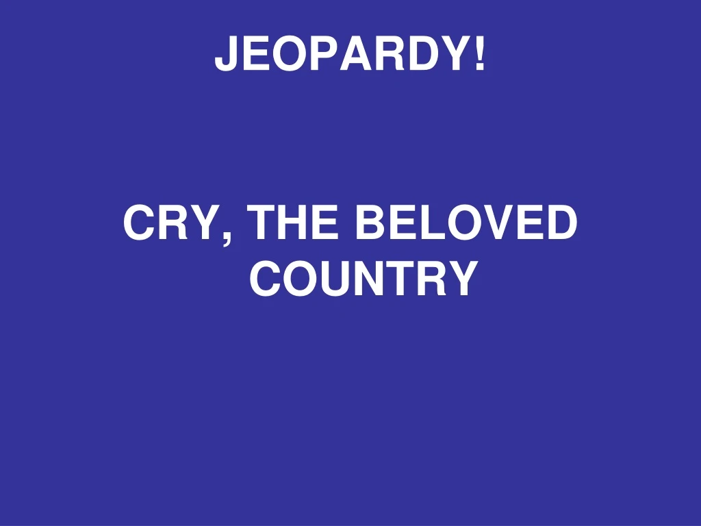 jeopardy