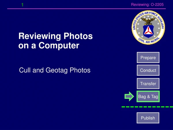 Reviewing  Photos on a Computer