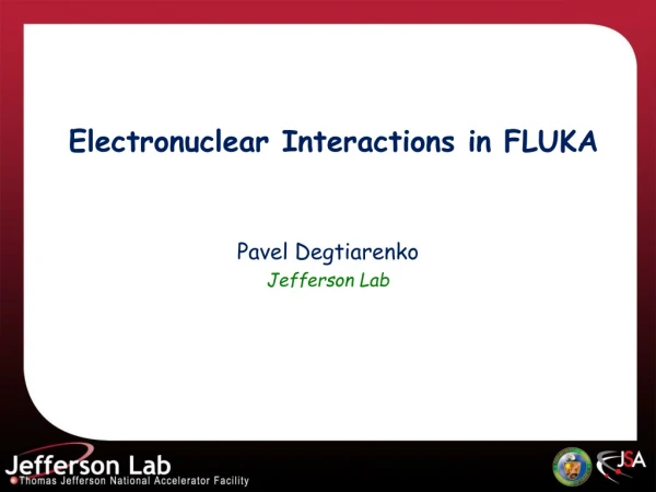 Electronuclear Interactions in FLUKA