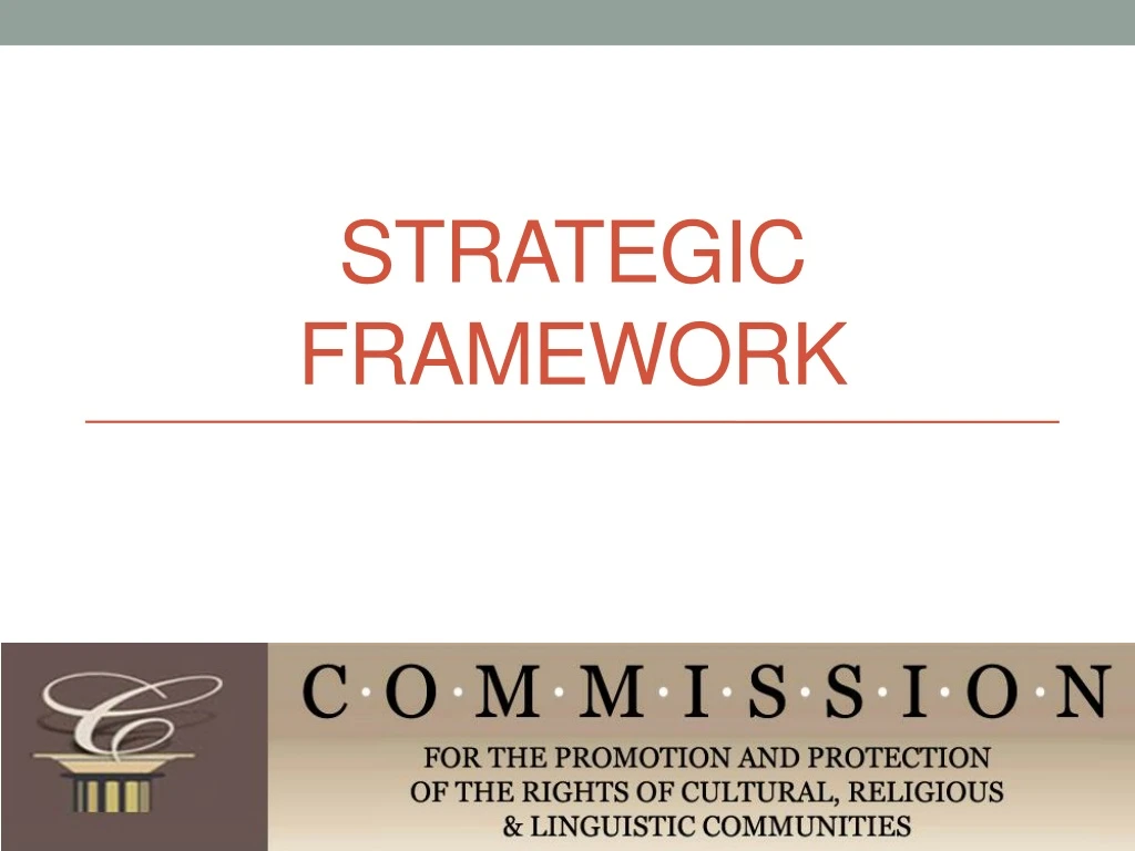 strategic framework