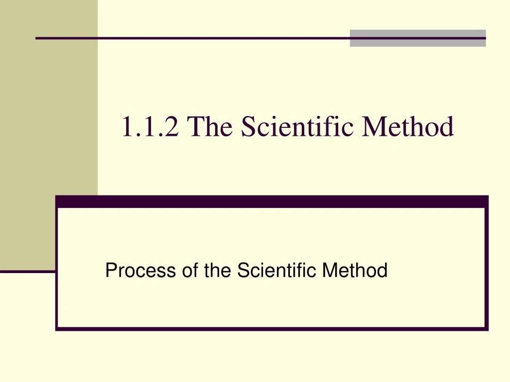 1 1 2 the scientific method
