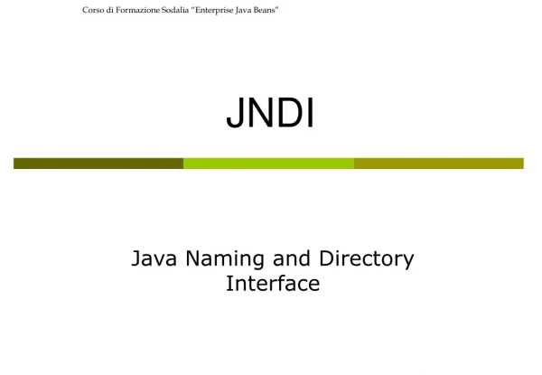 JNDI