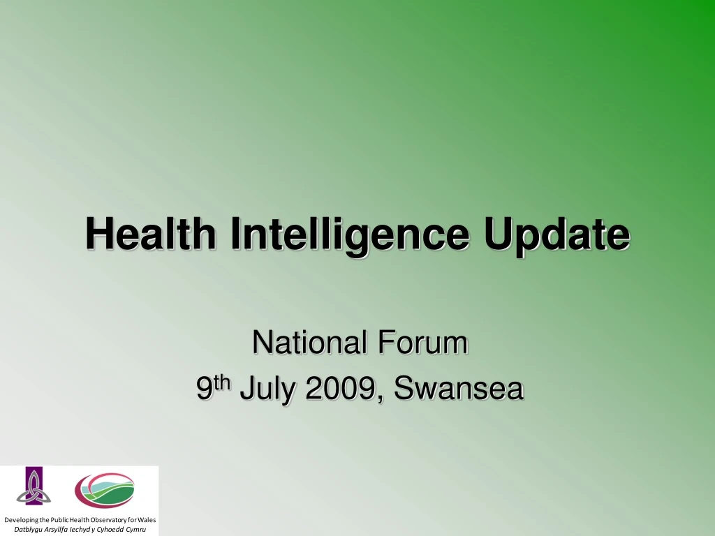 health intelligence update