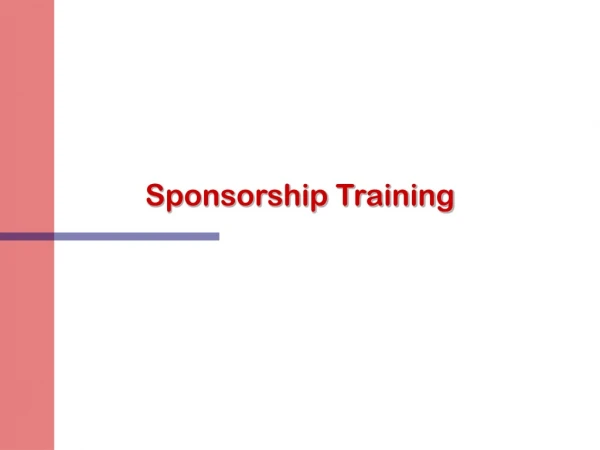 Sponsorship Training