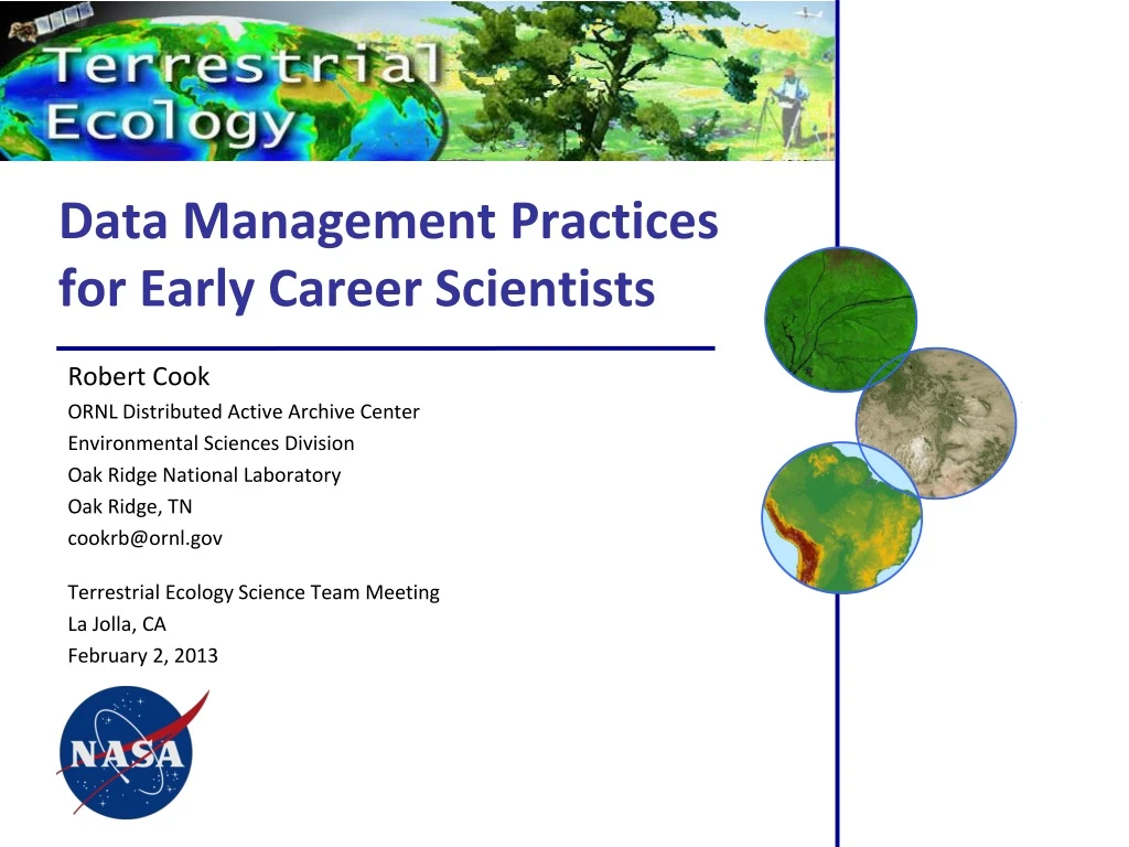 data management practices for early career scientists