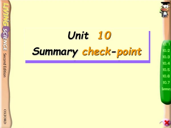 Unit   10 Summary  check - point