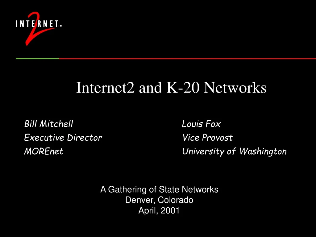 internet2 and k 20 networks