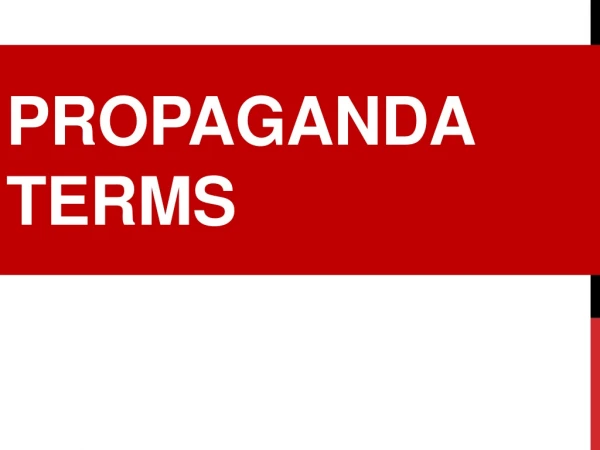 Propaganda Terms