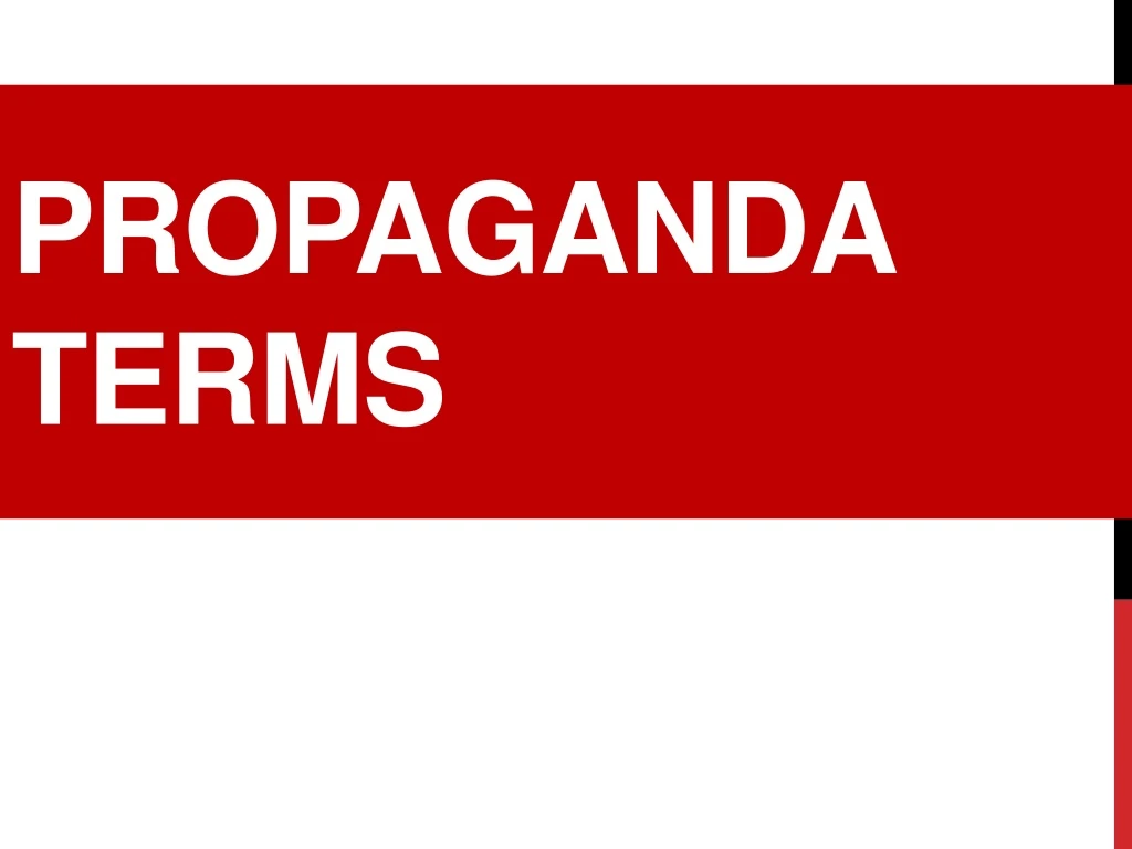 propaganda terms