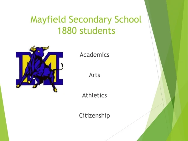 Mayfield Secondary School  1880 students