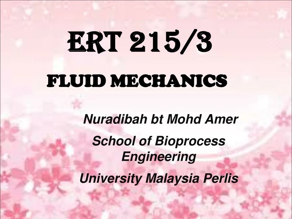 nuradibah bt mohd amer school of bioprocess engineering university malaysia perlis