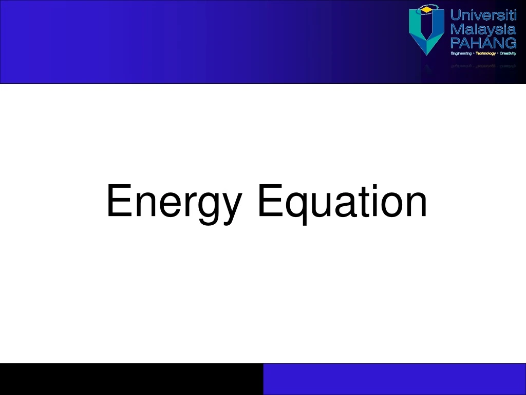 energy equation